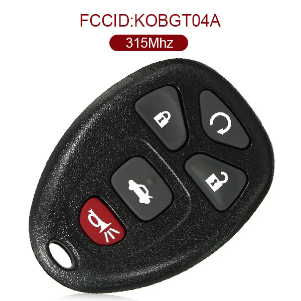 Buick 5 Buttons Remote Key 315MHz GMC - KOBGT04A