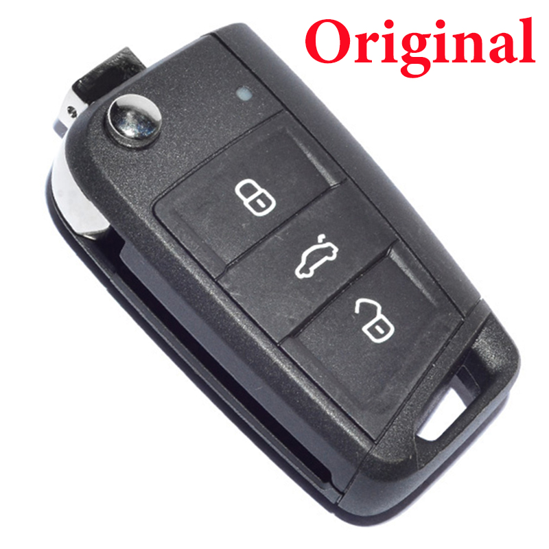 Original 3 Buttons 434 MHz Flip Remote Key for VW Gol 7 -  5G0 959 753 F