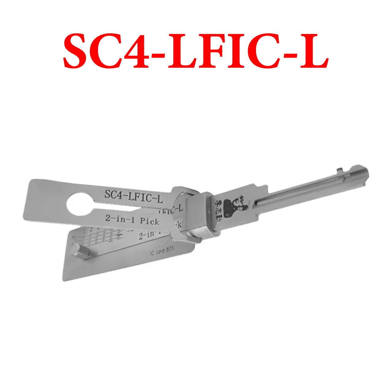 ORIGINAL LISHI - SC4 / 6-Pin / Schlage Keyway Tool / 2-in-1 Pick & Decoder / Large Format Interchangeable Core / Left Hand / AG