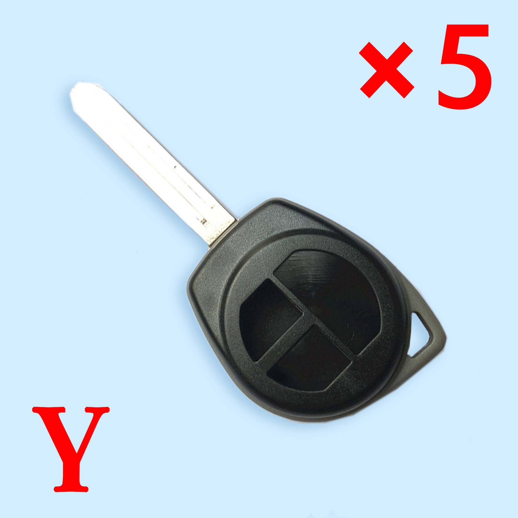 2 Buttons Remote Key Shell TOY43 Blade for Suzuki - Pack of 5