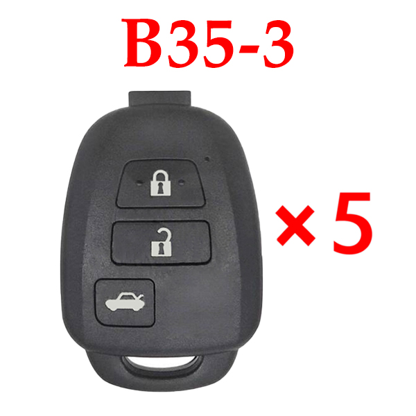 Keydiy KD Universal Remote Key B Series 3 Buttons Toyota Type B35-3 - 5 pcs