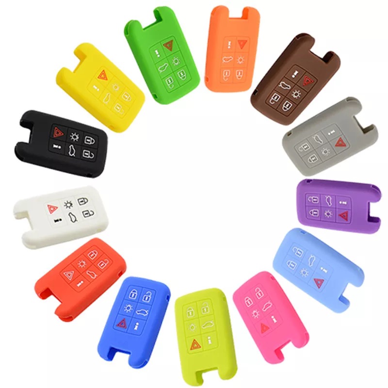 Silicone Cover for 6 Buttons Volvo Car Keys - 5 pieces   