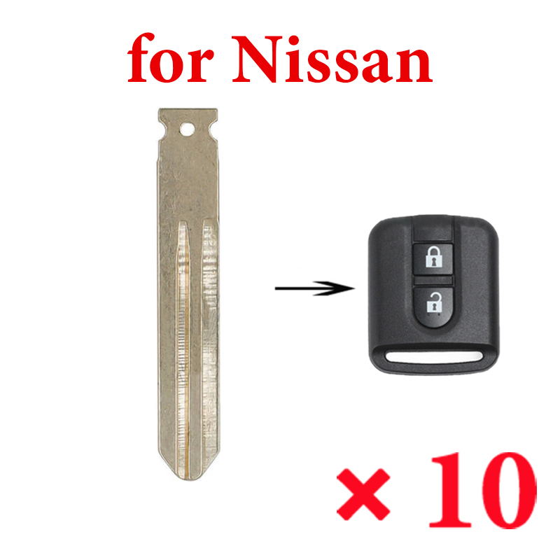 Nissan Qashqai Square NSN14 Blade for Remote Key - Pack of 10