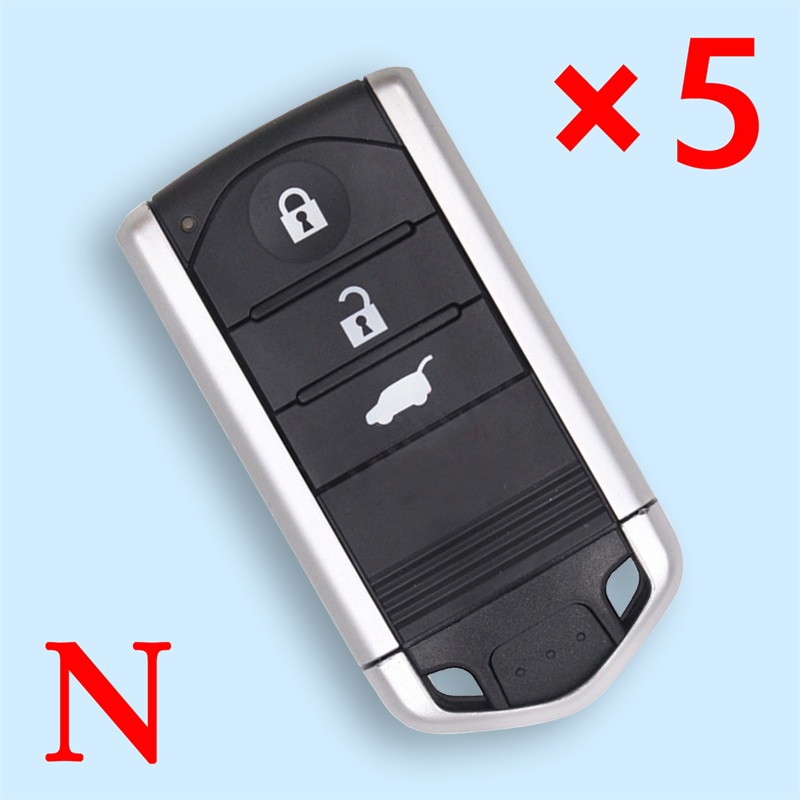 Smart Remote Key Case Housing 3 Button for Acura TL RDX With Small Key- pack of 5 