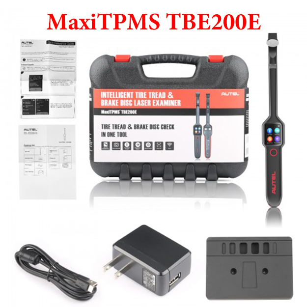 Autel MaxiTPMS TBE200E Tire Brake Examiner - Laser Tire Tread Depth Brake Disc Wear 2in1 Tester Work with ITS600E