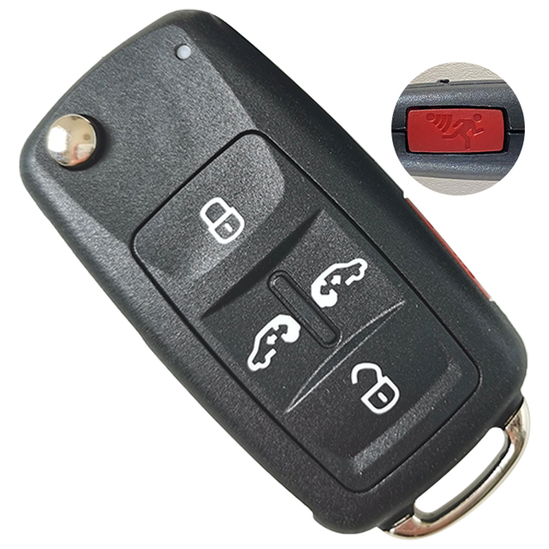4+1 Button 433 MHz Flip Remote Key for VW Sharan with 48 Chip