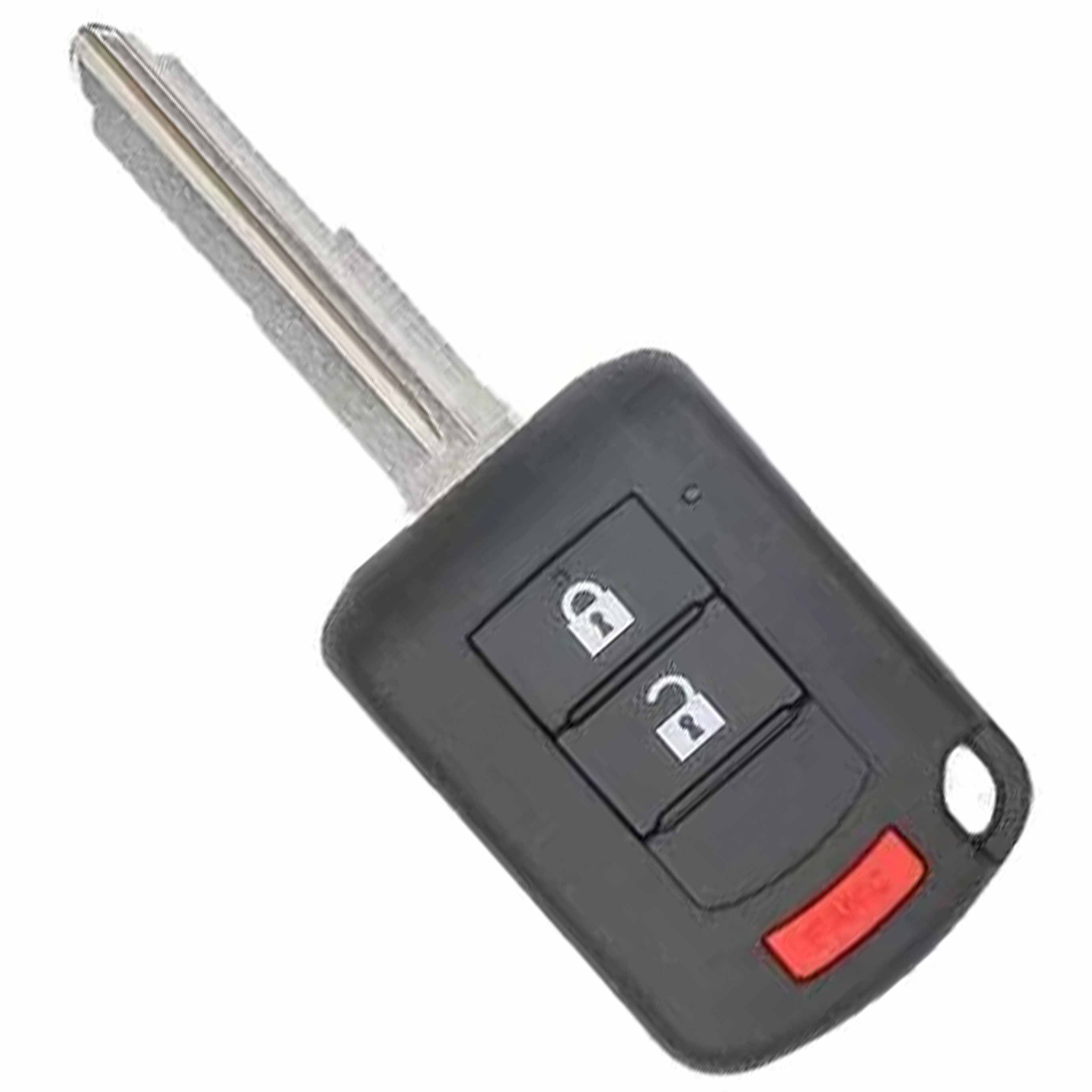 2010-2019 Mitsubishi Outlander Lancer / 3-Button Remote Head Key With Shoulder / PN: 6370B944 / OUCJ166N (AFTERMARKET)
