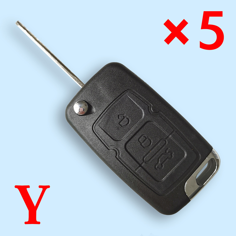 3 Buttons Flip Key Shell for Geely - Pack of 5