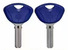 Transponder Key Shell for BMW Motorbike Blue Color - Pack of 5