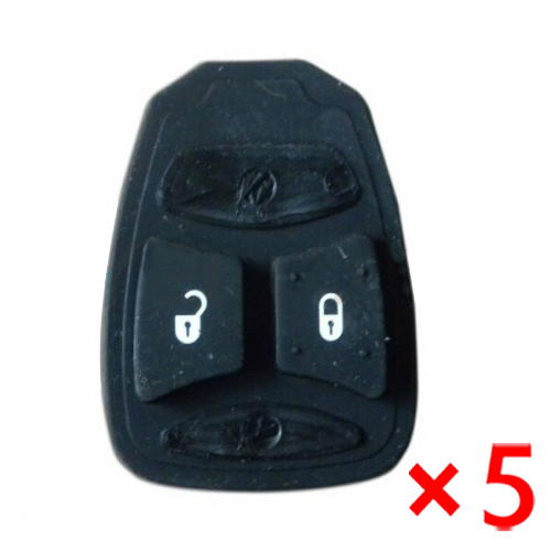 Remote Rubber 2 Button for Chrysler Big Button - pack of 5 