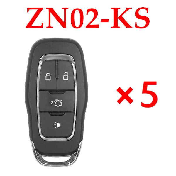 KYDZ Universal Smart Remote Key Ford Type 3+1 Buttons ZN02-KS - Pack of 5