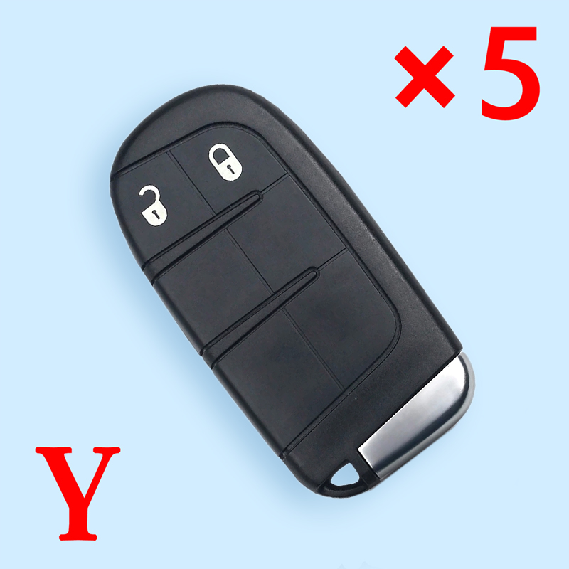 2 Buttons Smart Key Shell With SIP22 Blade For Chrysler 300 Dodge Journey Dart Charger Jeep Compass Grand Cherokee 2017 2018 2019