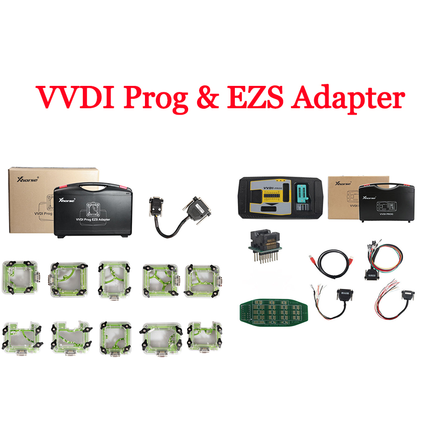 Xhorse VVDI Prog with 12 pieces EIS EZS Adapter full kit