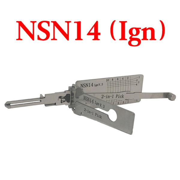 ORIGINAL LISHI NSN14 Ign DA34 SUB1 X237 10-CUT 2-IN-1 PICK - IGNITION / DOOR / TRUNK