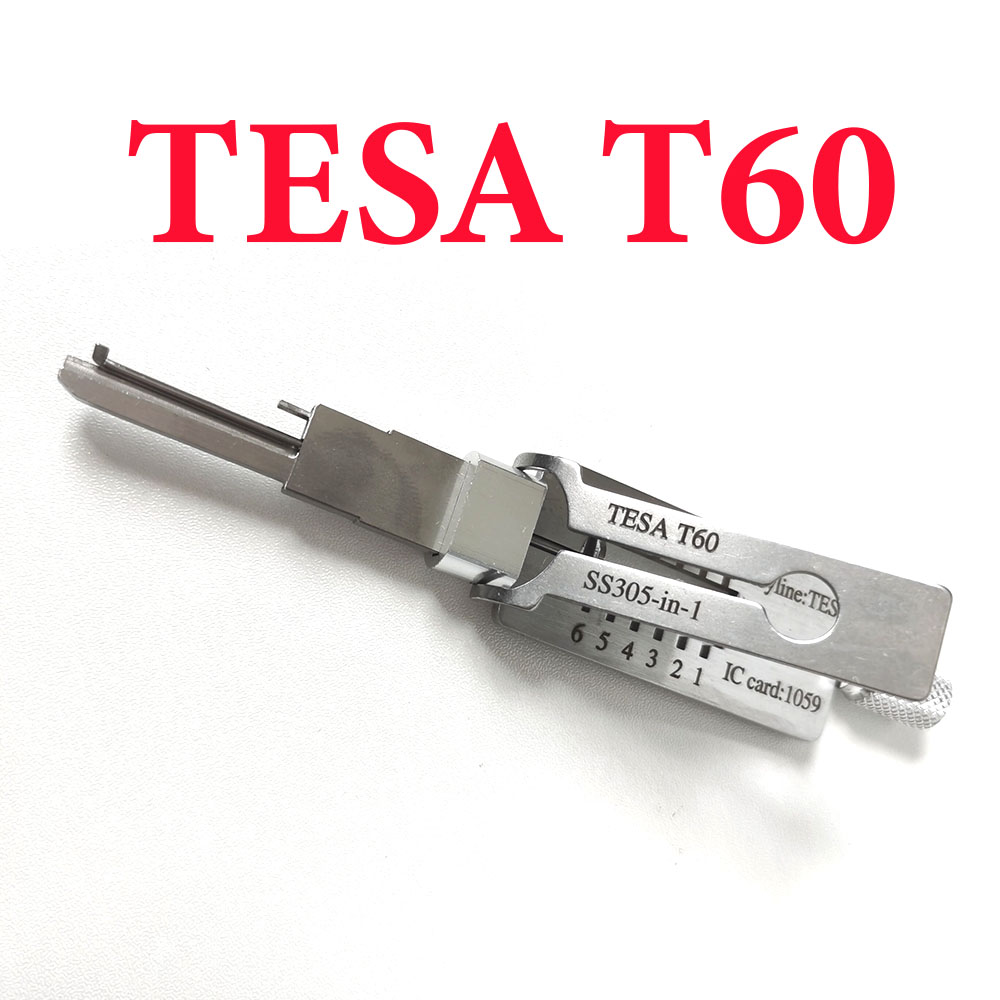 New Arrival Lishi TESA T60 SS305 2 in 1 Locksmith Tool 
