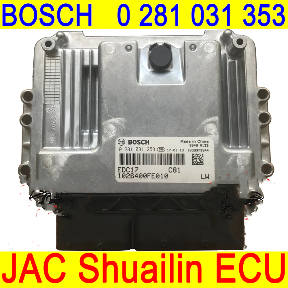Original New Bosch EDC17 C81 ECU ECM for JAC Sunray Shuailing 0281031353 (0 281 031 353) Engine Control Unit