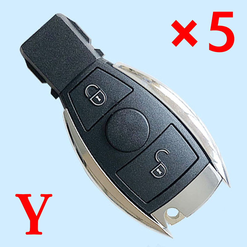 2 Buttons Key Shell for Mercedes Benz - 5 pcs