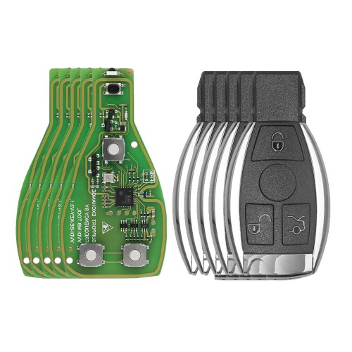 [US/EU Ship] 5pcs Xhorse VVDI BE Key Pro with Smart Key Shell 3 Buttons/ 4 Buttons with Panic for Mercedes Benz Get 5 Free Token for VVDI MB Tool