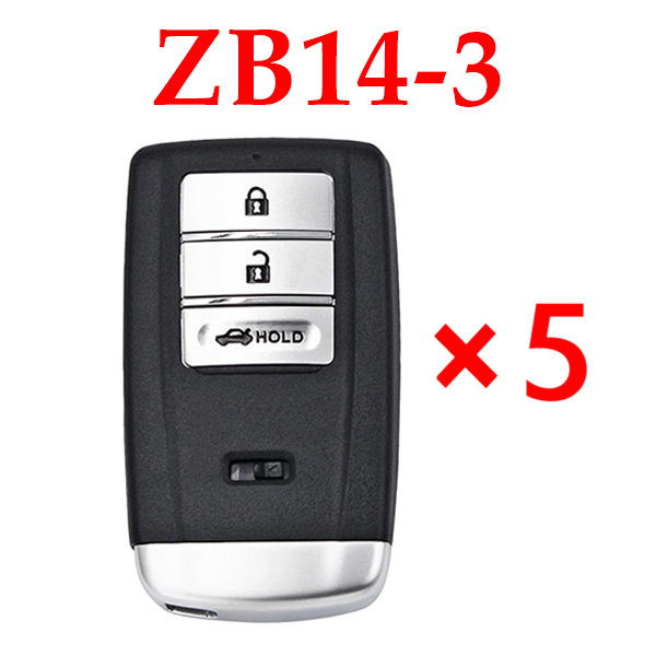 Universal ZB14-3 KD Smart Key Remote for KD-X2 - Pack of 5 