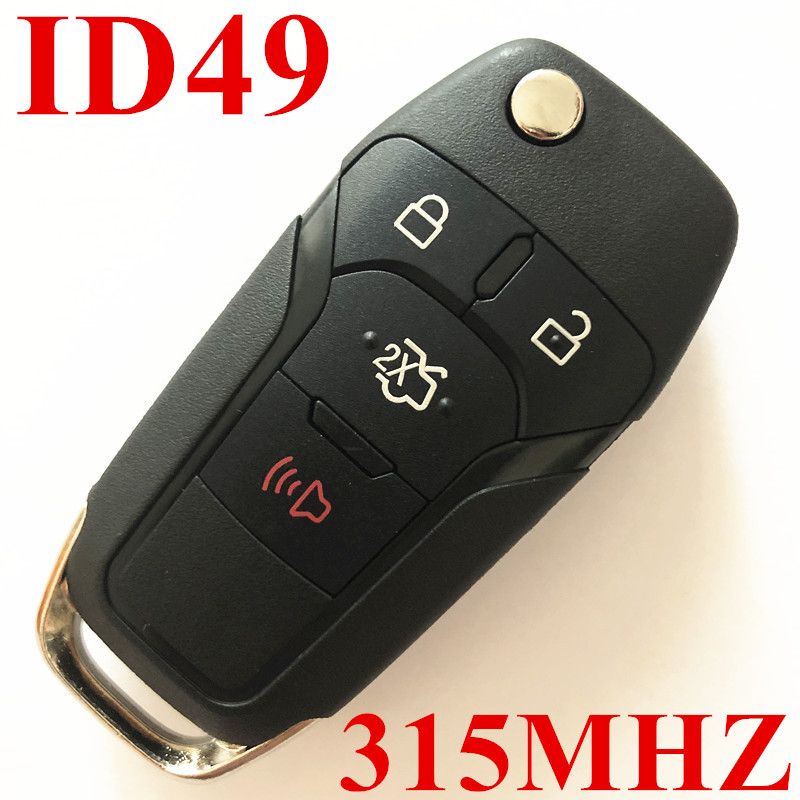 3+1 Buttons 315 MHz  Flip Remote Key for Ford ID49