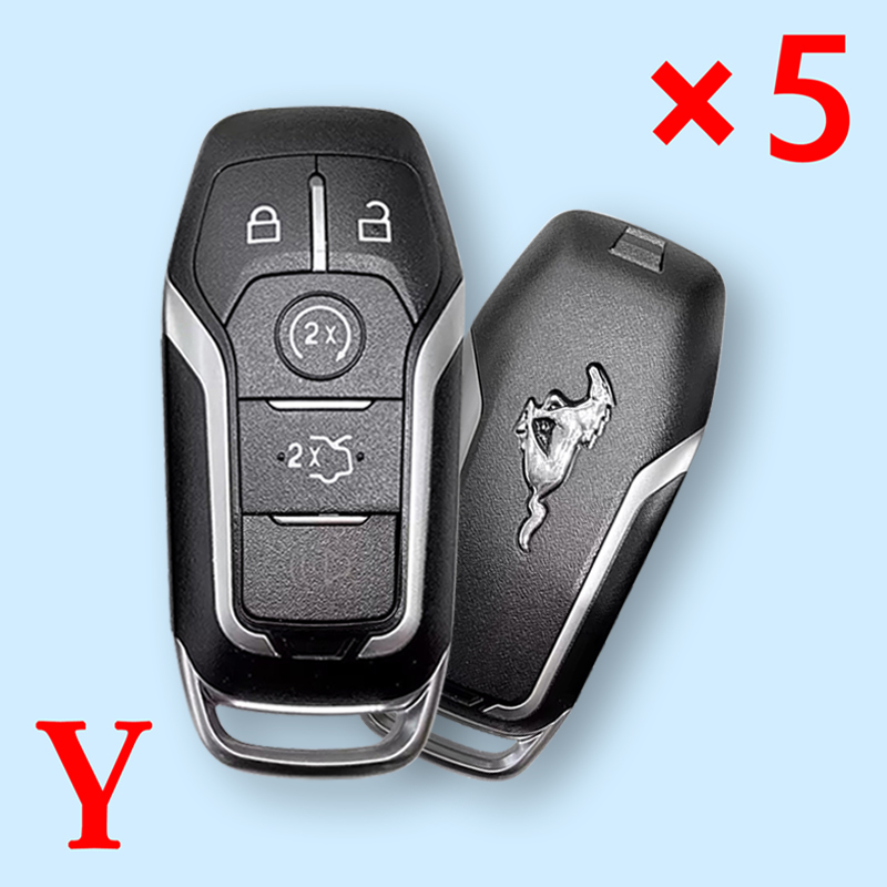 5 Buttons Remote Key Shell for Ford Mustang - Pack of 5
