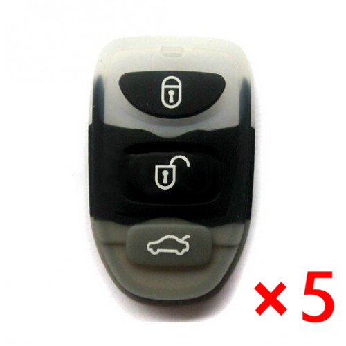 Remote Rubber 3 Button for Hyundai NF - pack of 5 