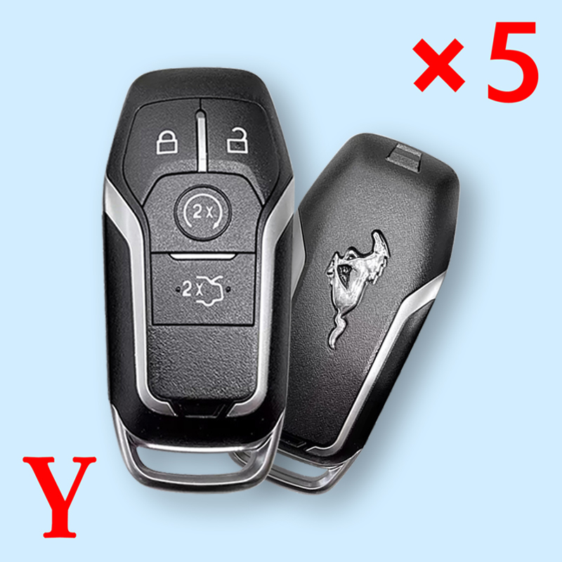 4 Buttons Remote Key Shell for Ford Mustang - Pack of 5