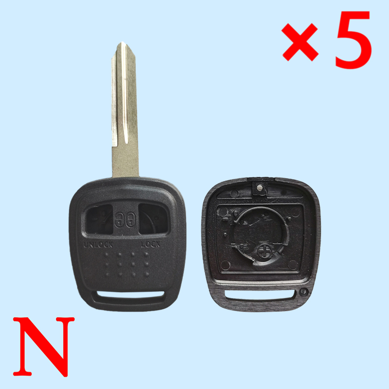 2 Buttons Case Fob For Nissan Bluebird key shell  5 pieces