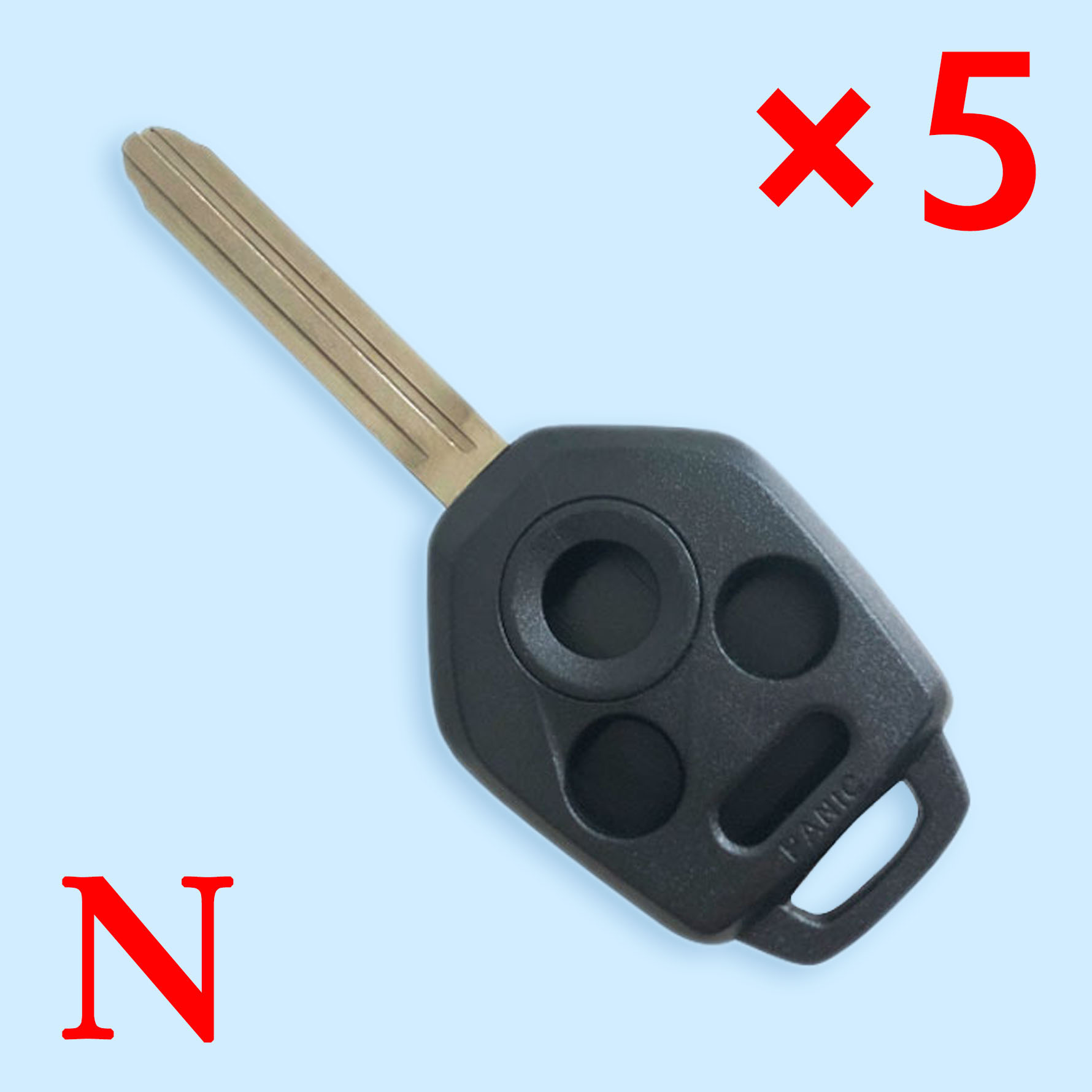 4 Buttons  B110 Remote Head Key Shell for 2012-2019 Subaru - Pack of 5
