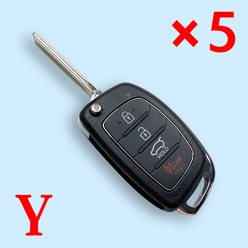 4 Button Flip Remote Key Shell 2014 for Hyundai Tucson 5pcs
