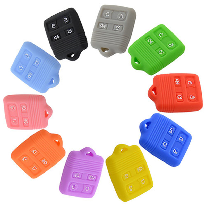 Silicone Cover for 4 Buttons Ford Car Keys - 5 Pieces