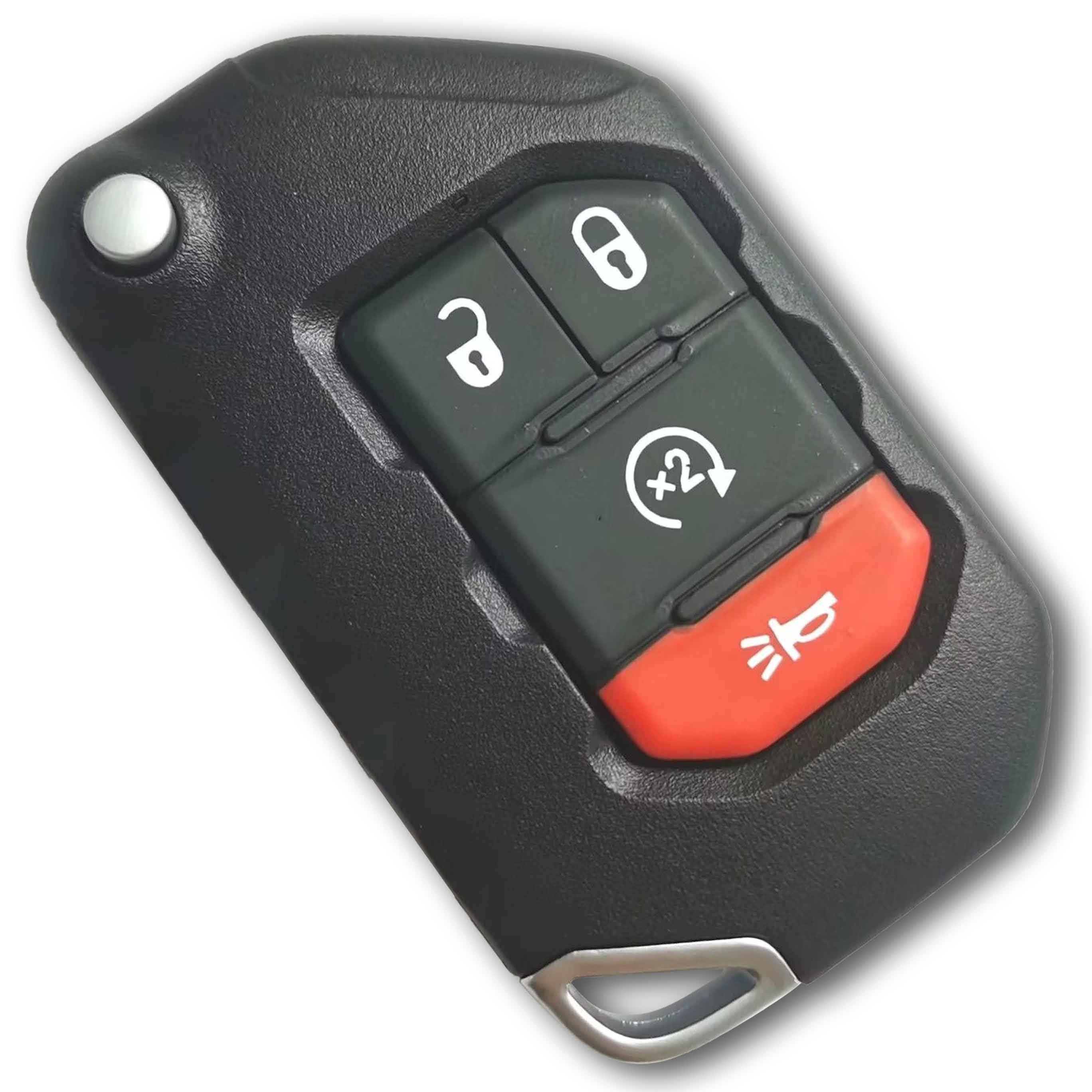 433 MHz Keyless Flip Remote Key for Jeep Wrangler Gladiator / OHT1130261 / 4A Chip