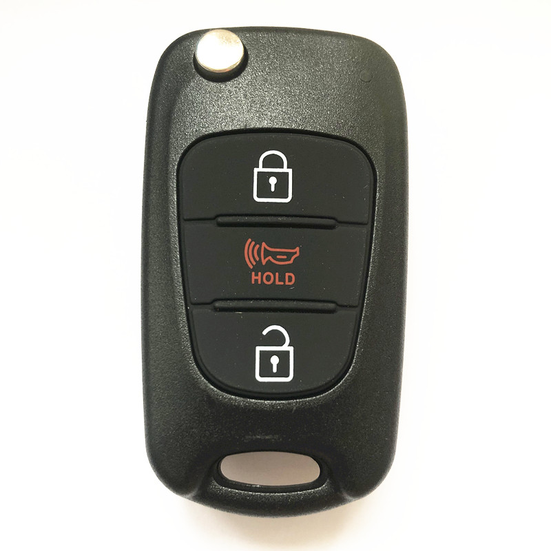 Replacement Flip Remote Key Shell Case 3 Button Fob for Kia Rio 2012-2014- FCC: NYOSEKSAM11ATX (5pcs)
