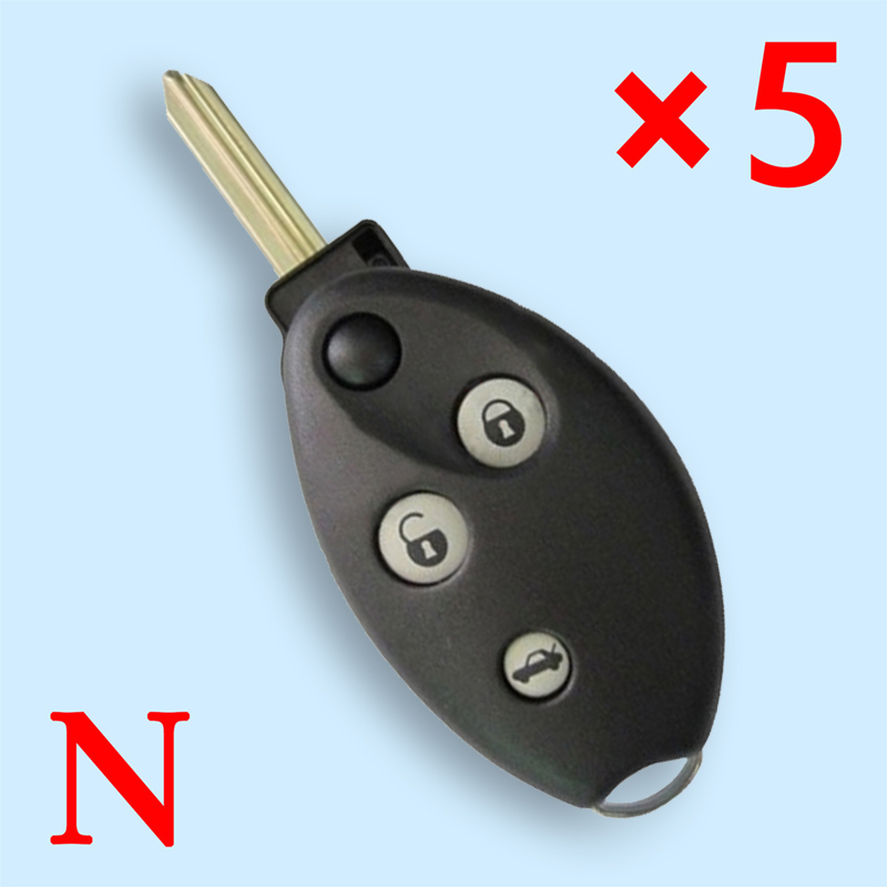 Remote Key Shell 3 Button for Citroen Sega (No Logo) - pack of 5 