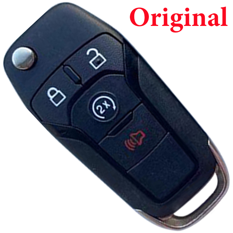 Original 902 MHz 3+1 Buttons Flip Smart Key for Ford - 49 Chip