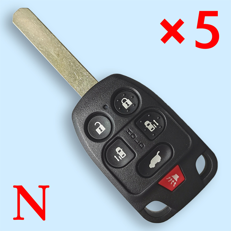 6 Buttons Car Key Case Cover Fob For Honda Odyssey 2011 2012 2013 2014 Remote Key Shell Case Fobpack of 5 