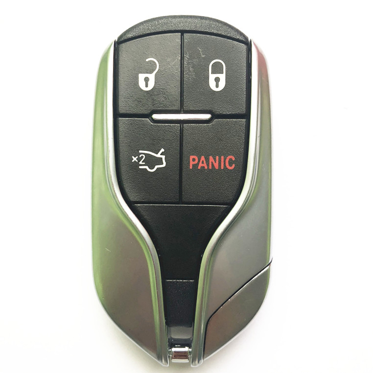 Original 4 Buttons 433 MHz Smart Proximity Key for 2014-2016 Maserati Ghibli / Quattroporte / 4-Button Smart Key w/ Panic / PN: 5923545 / M3N-7393490 (OEM)