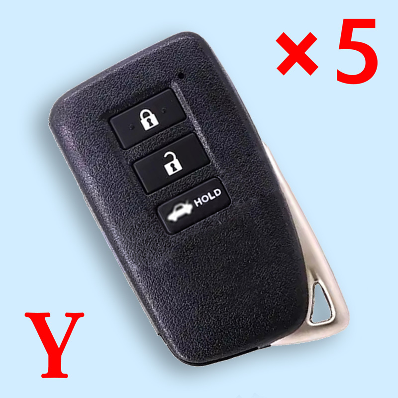 Smart Remote Control Key Case for Lexus (SUV) TOY12 (Matte Surface) Model C- pack of 5 