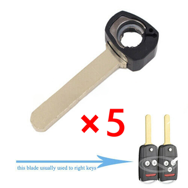 Uncut Flip Folding Remote Key Blade for 2007-2011 Acura MDX RDX TL TSX-pack of 5