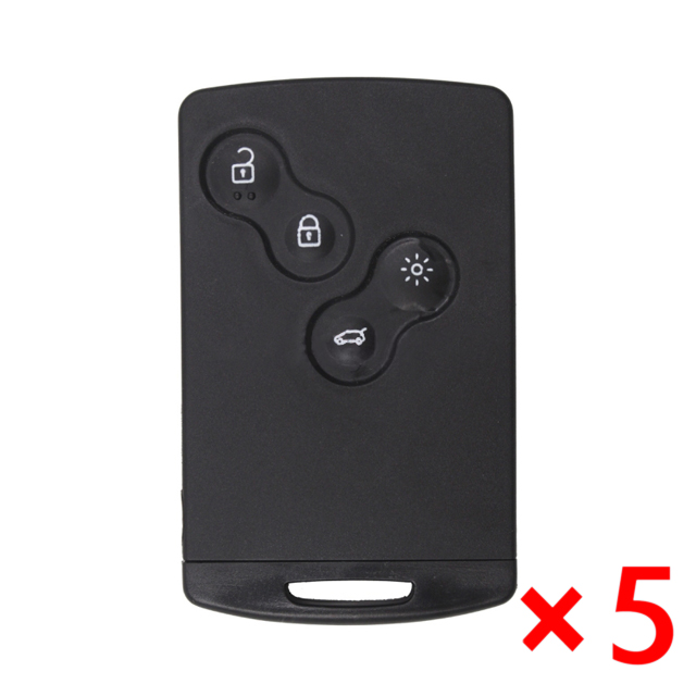 Smart Remote Key Shell 4 Button for Renault Laguna Megane with Logo - pack of 5 