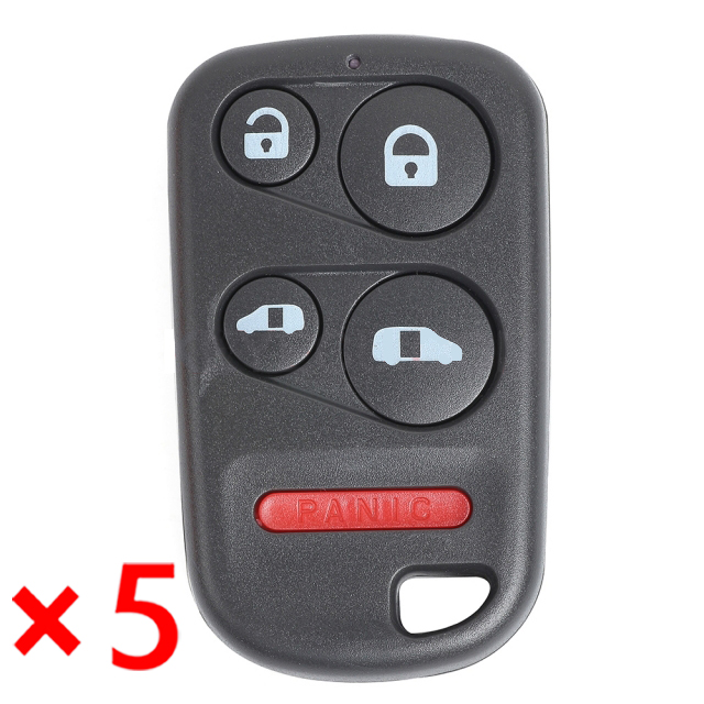 Replacement Remote Car Key Shell Case Fob for Honda Odyssey 2001-2004 - pack of 5 