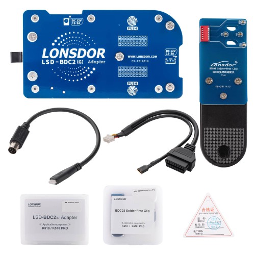 Lonsdor BDC2 Adapter & BDC3 Solder-free Clip for K518 Pro / Pro FCV / K518 ISE