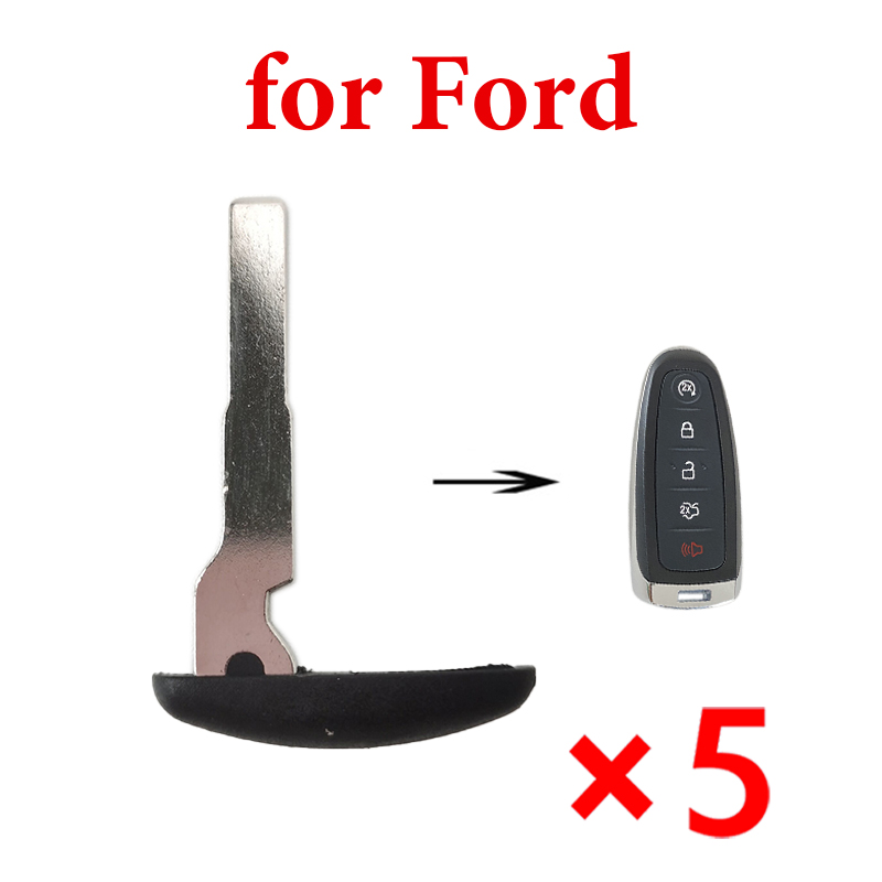 Replacement Uncut Remote Prox Smart Key Blade Blank for Ford M3N5WY8609 HU101-pack of 5