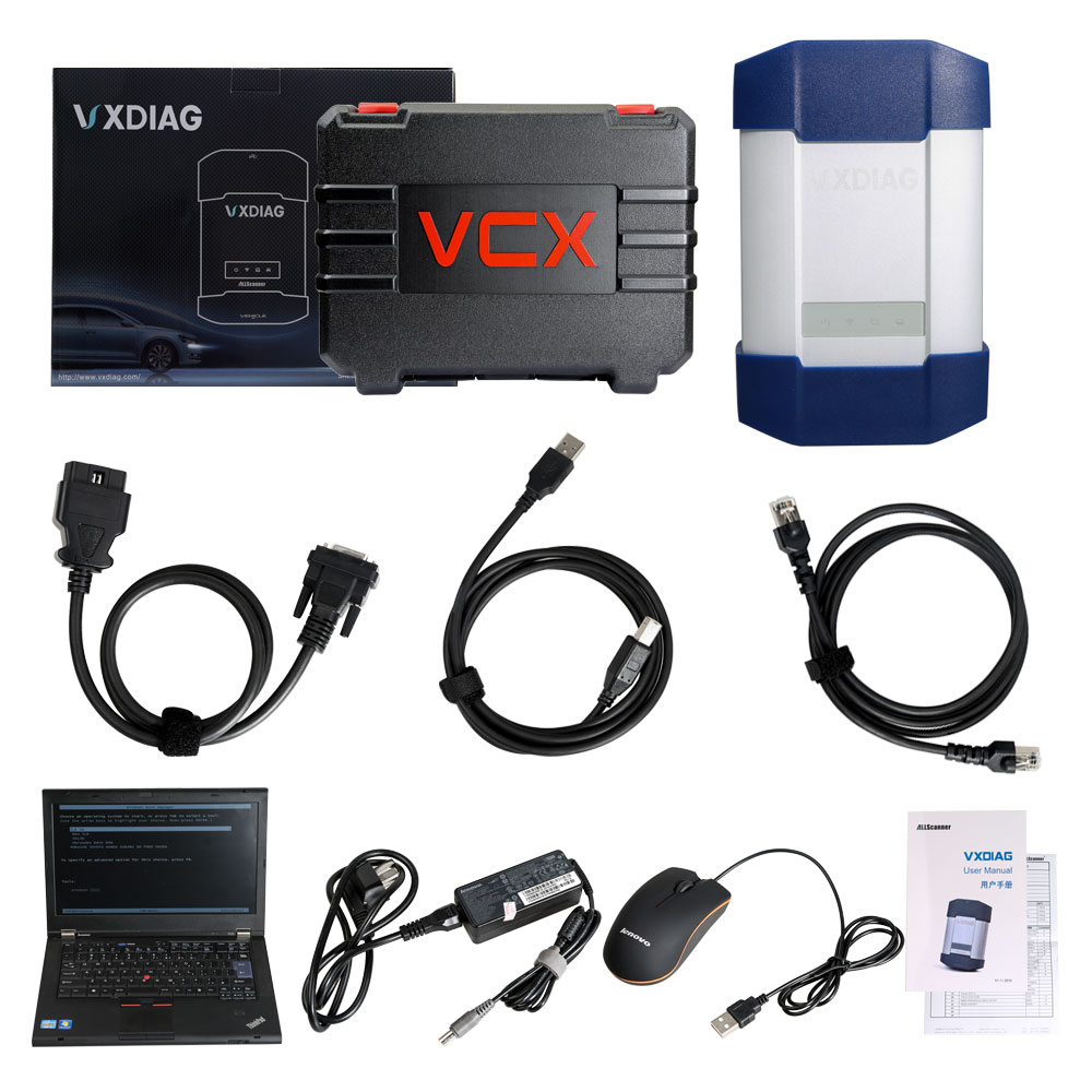 VXDIAG Multi Diagnostic Tool for Full Brands HONDA/GM/VW/FORD/MAZDA/TOYOTA/PIWIS/Subaru/VOLVO/ BMW/BENZ with 2TB HDD & Lenovo T420