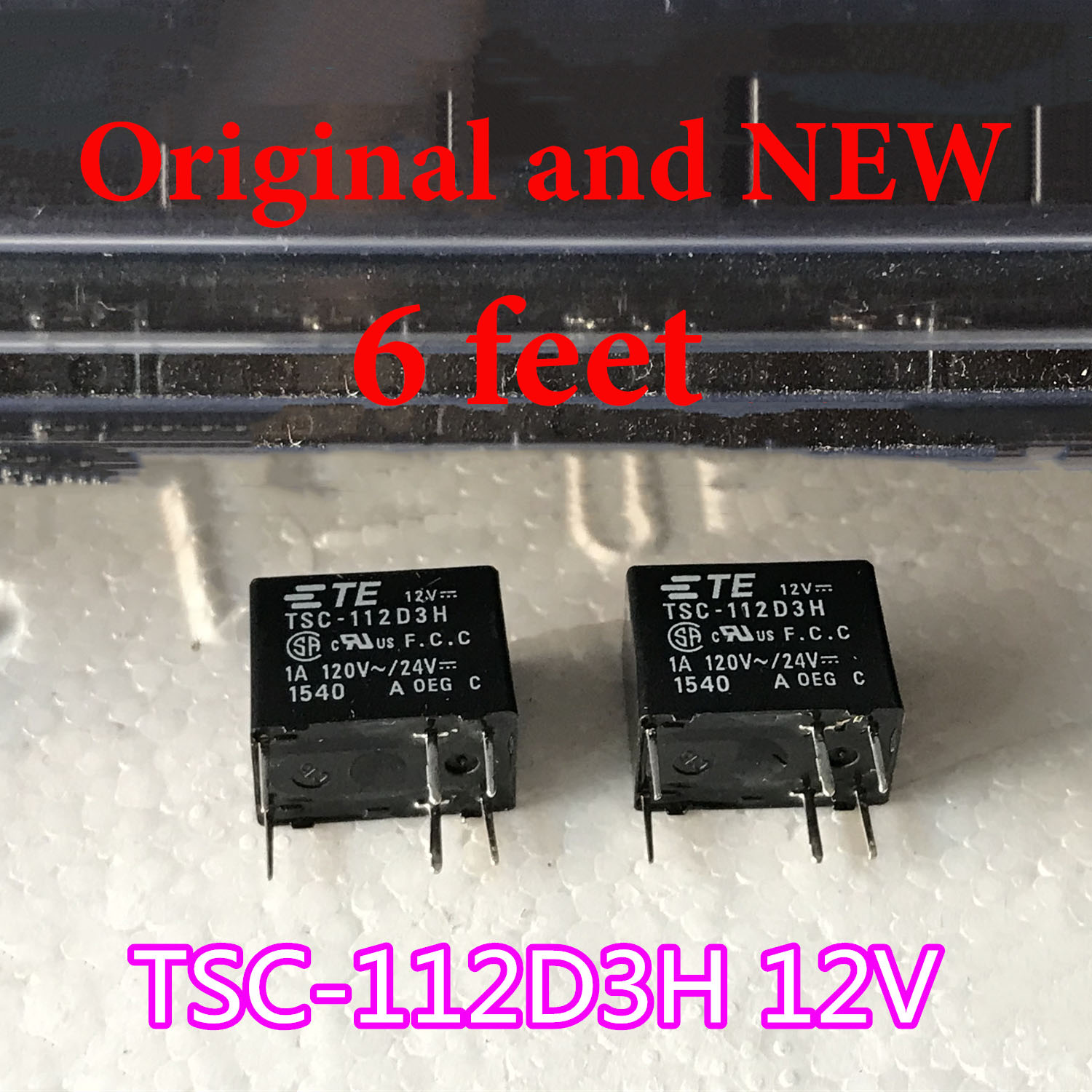 TSC-112D3H 12V Original Authentic Tyco/TE Signal Relay 6 Feet - 20 pieces
