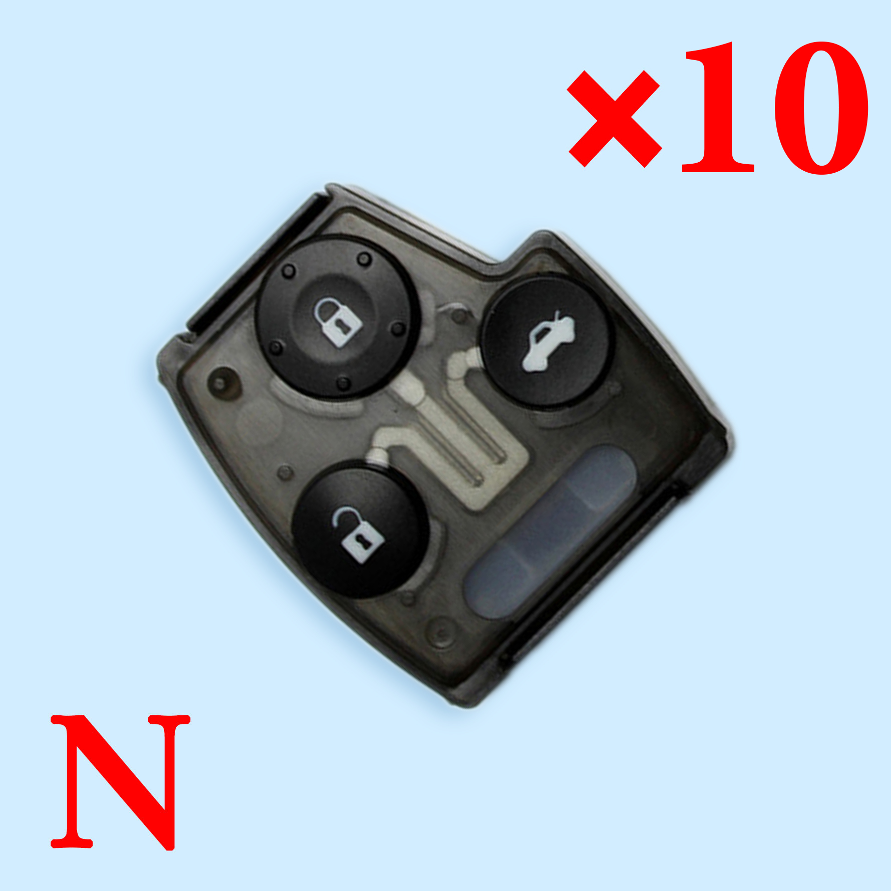 3 Button Key Shell Rubber Pad for Honda - Pack of 10