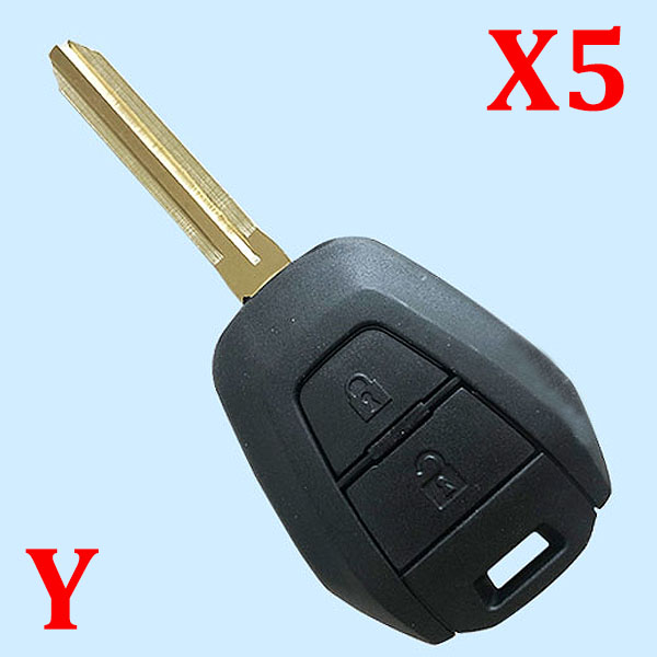 2 Buttons Remote Key Shell for Isuzu - Pack of 5
