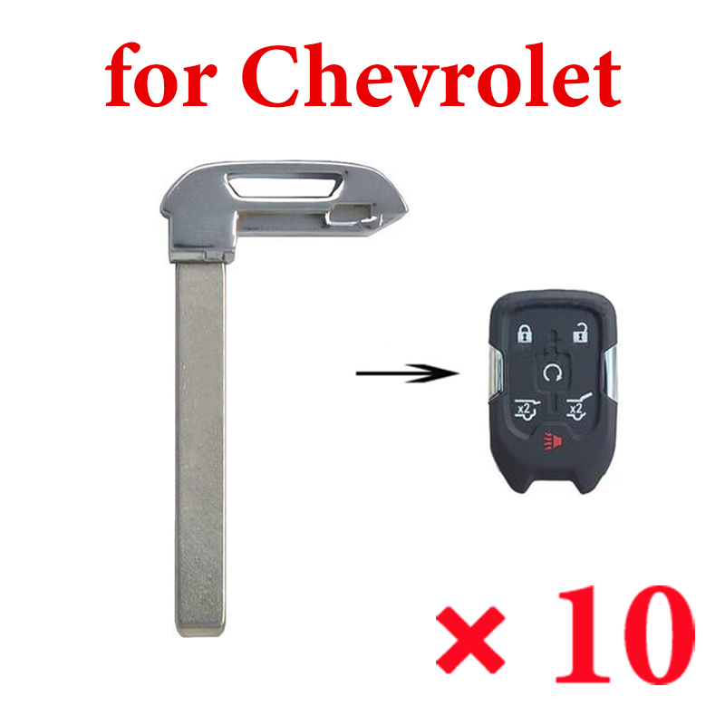 Smart Emergency Key Remote Blade for Chevrolet GMC 2017 HU100 - Pack of 10