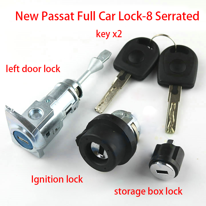 Volkswagen new Passat door lock cylinder ignition lock tail box lock full car lock cylinder mechanical lock with 2 pairs of keys