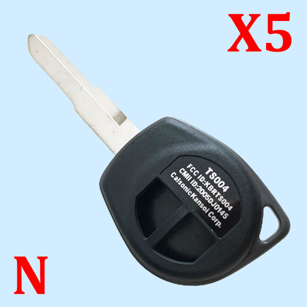 2 Buttons Key Shell for Suzuki - Pack of 5